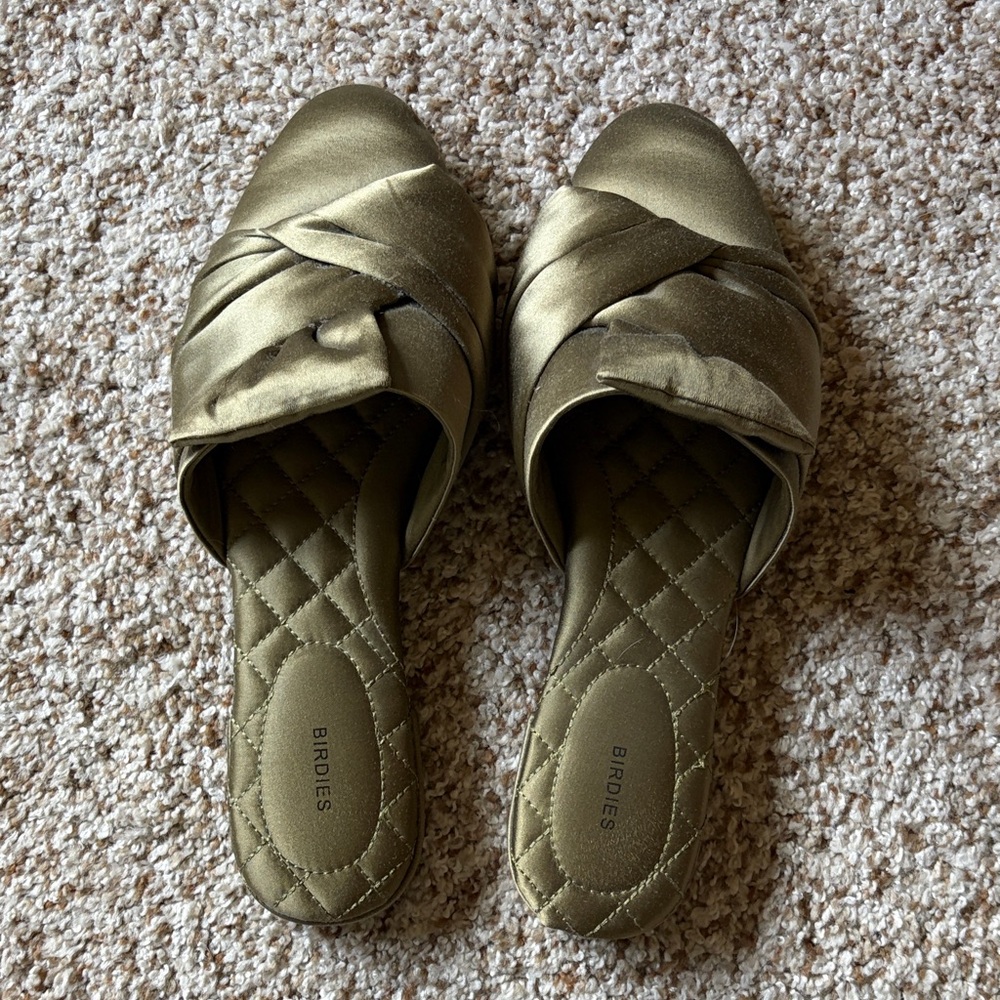 Birdies Songbird Slide in Khaki Green Size 8.5